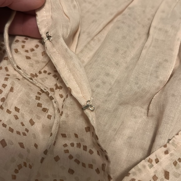 Cleobella Saga romper floral flutter sleeve tie belt jumpsuit in Geo blush Small - Picture 13 of 16